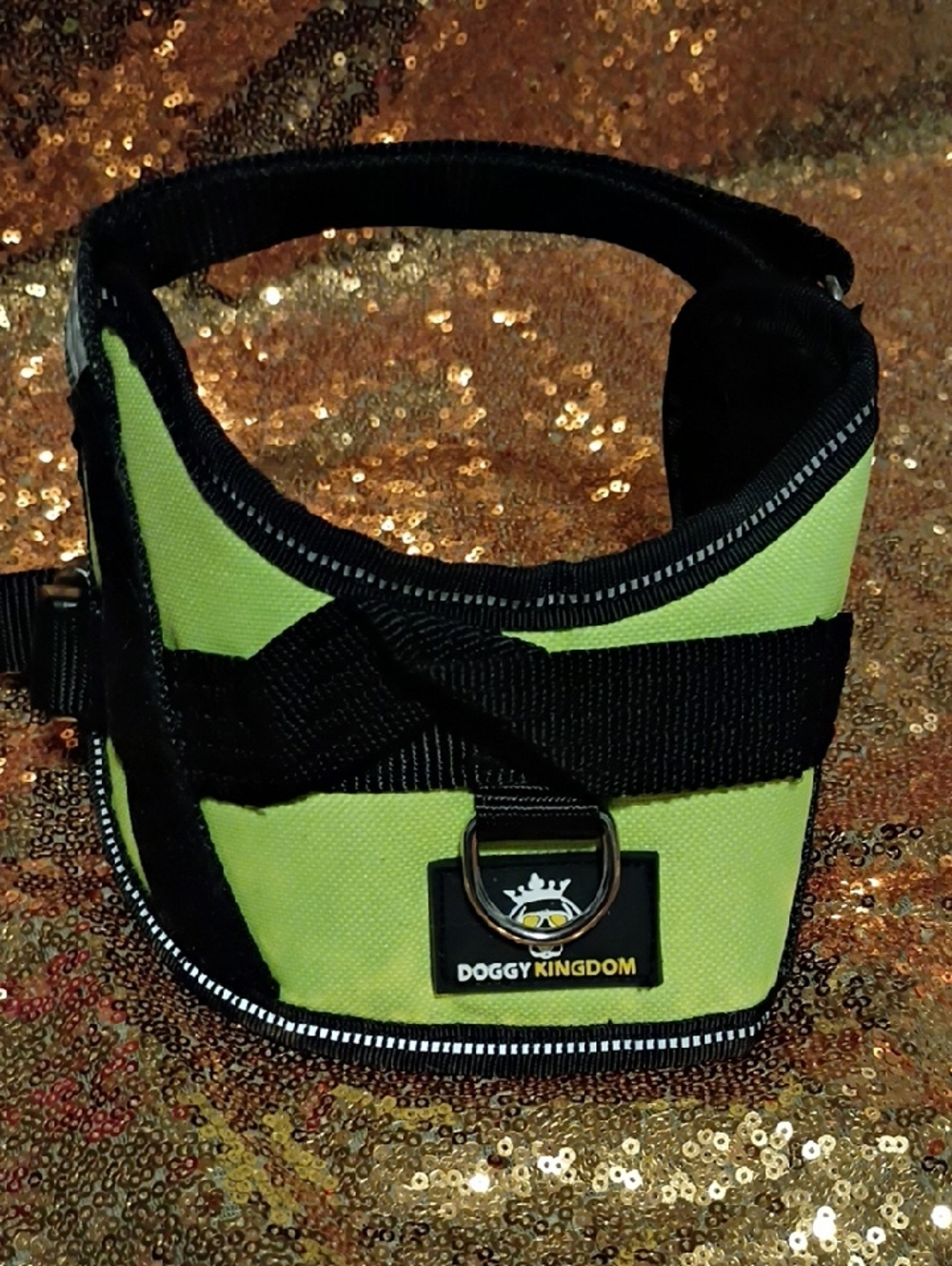 High-Visibility Lime Green Dog Harness